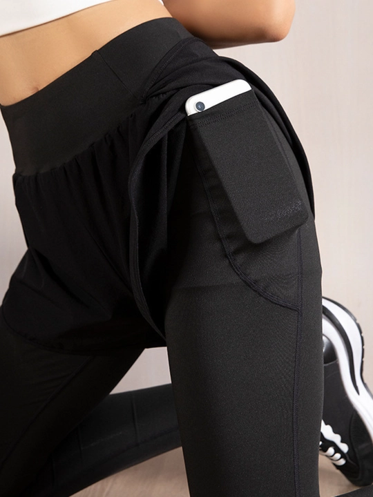 Sport losinlari sport fitnes va yoga uchun yashirin cho‘ntakli shortili ayollar legginslar