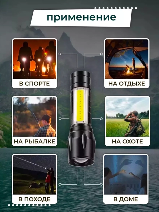 Светодиодная лампа, ФОНАРИК, КОМПАКТНЫЙ