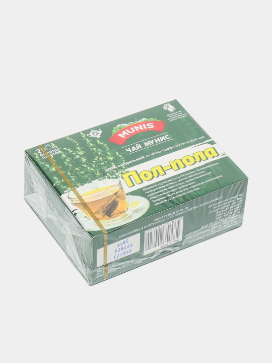 Shifobaxsh-profilaktik choy Munis Pol-Pola, 20 filtrli paketchalar