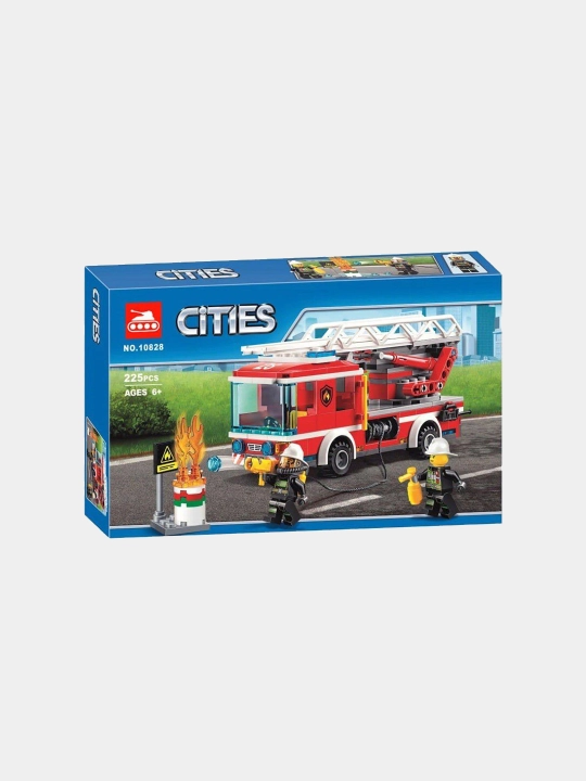 Конструктор Пожарная машина10828 CITIES 225 деталей с фигурками 6+
