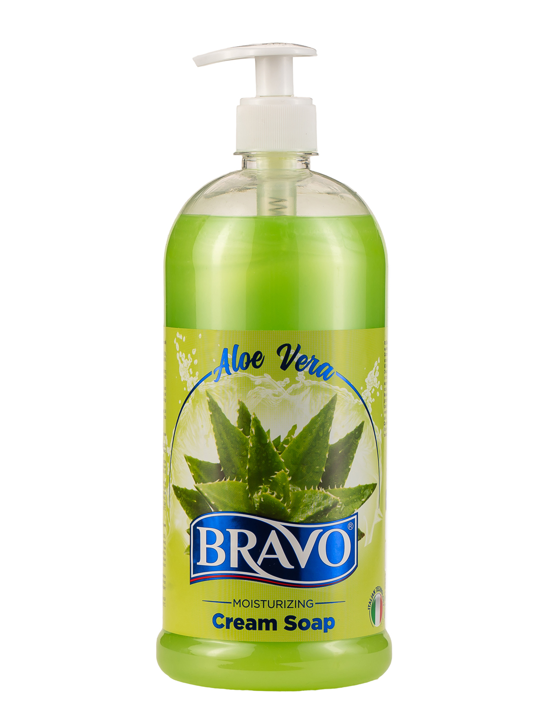 Жидкое крем-мыло для рук BRAVO Aloe Vera, 1000 мл - 