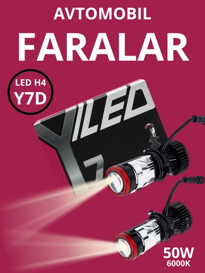 Y7D Y7 LED H4: линейный светодиод для автомобильных фар — STARLED-Y7DY6D-ТЕМНРОЗ