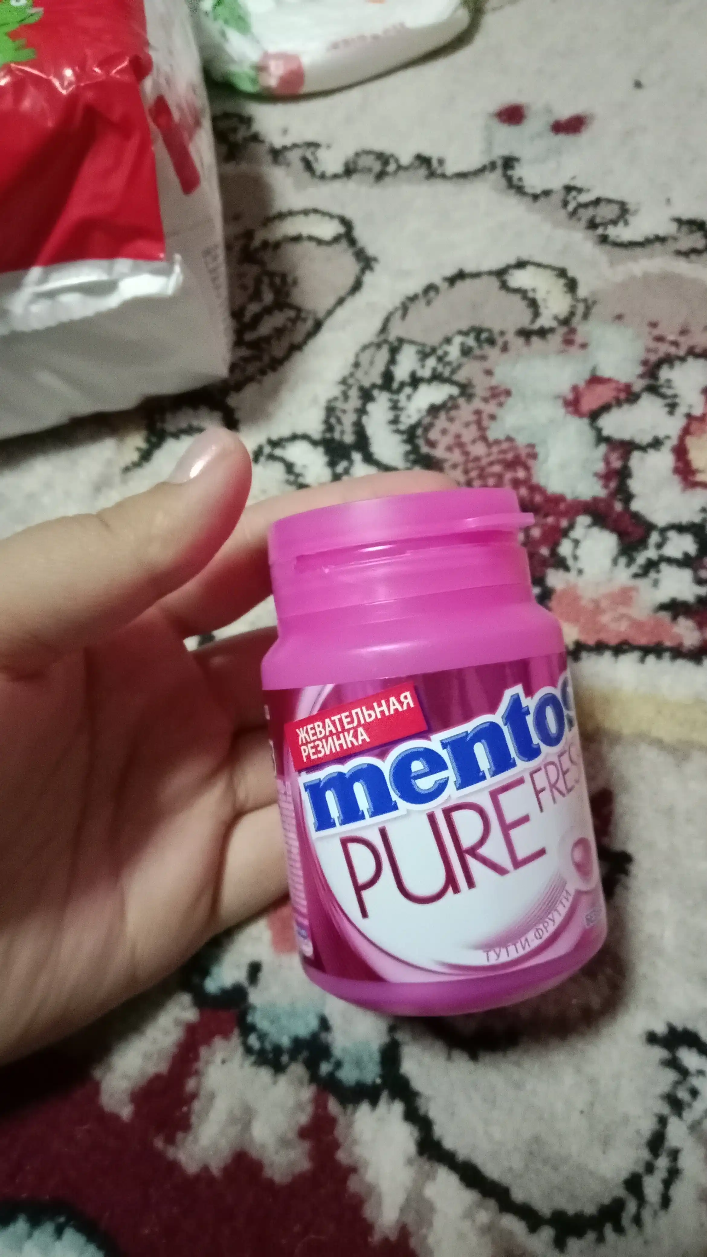 Chaynash saqich Mentos Pure Fresh Tutti Frutti, 54 gr
