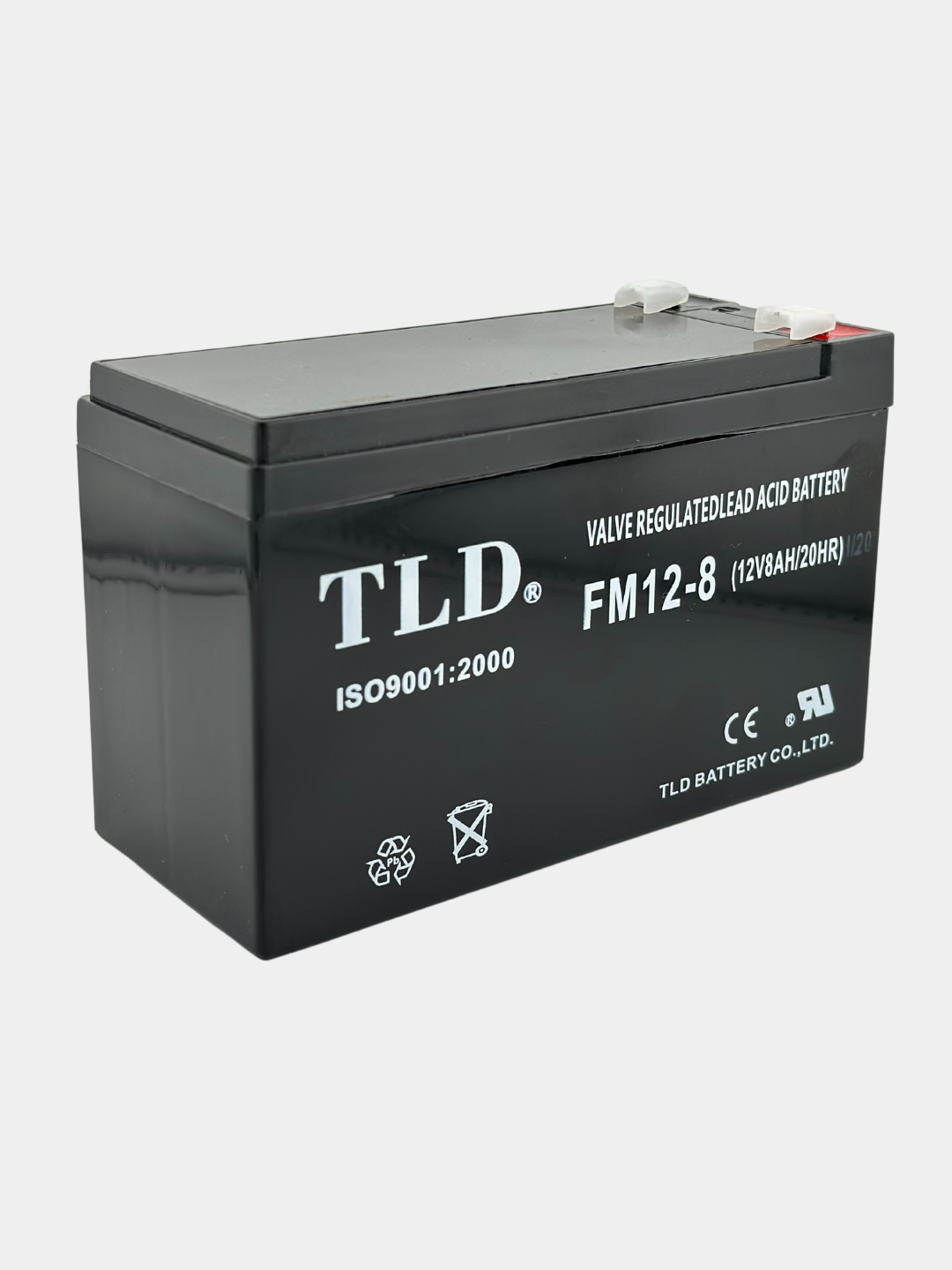 12 V 8 A/soat TLD akkumulyatori, UPS, invertorlar va himoya tizimlari uchun 12v8ah