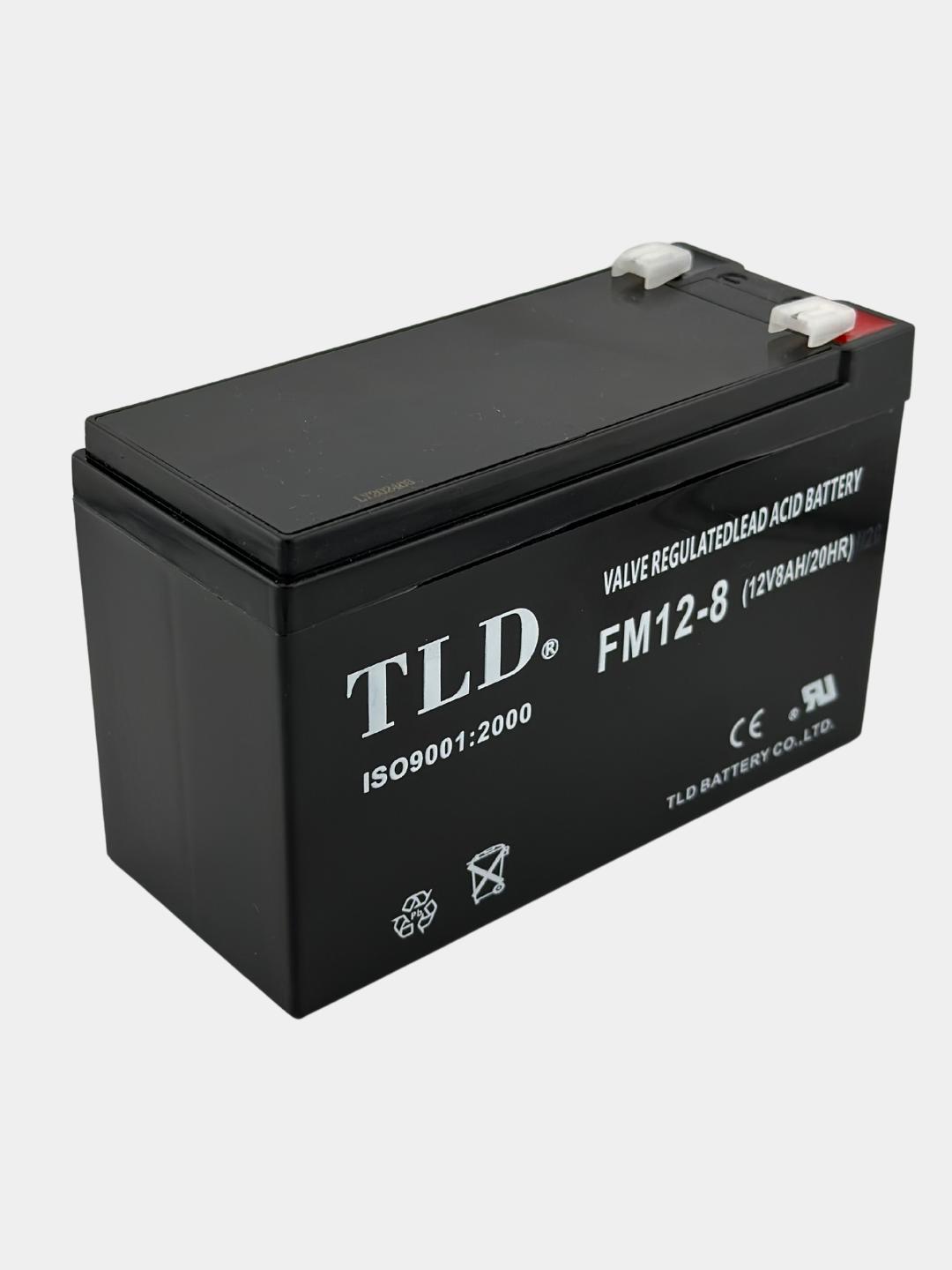 12 V 8 A/soat TLD akkumulyatori, UPS, invertorlar va himoya tizimlari uchun 12v8ah