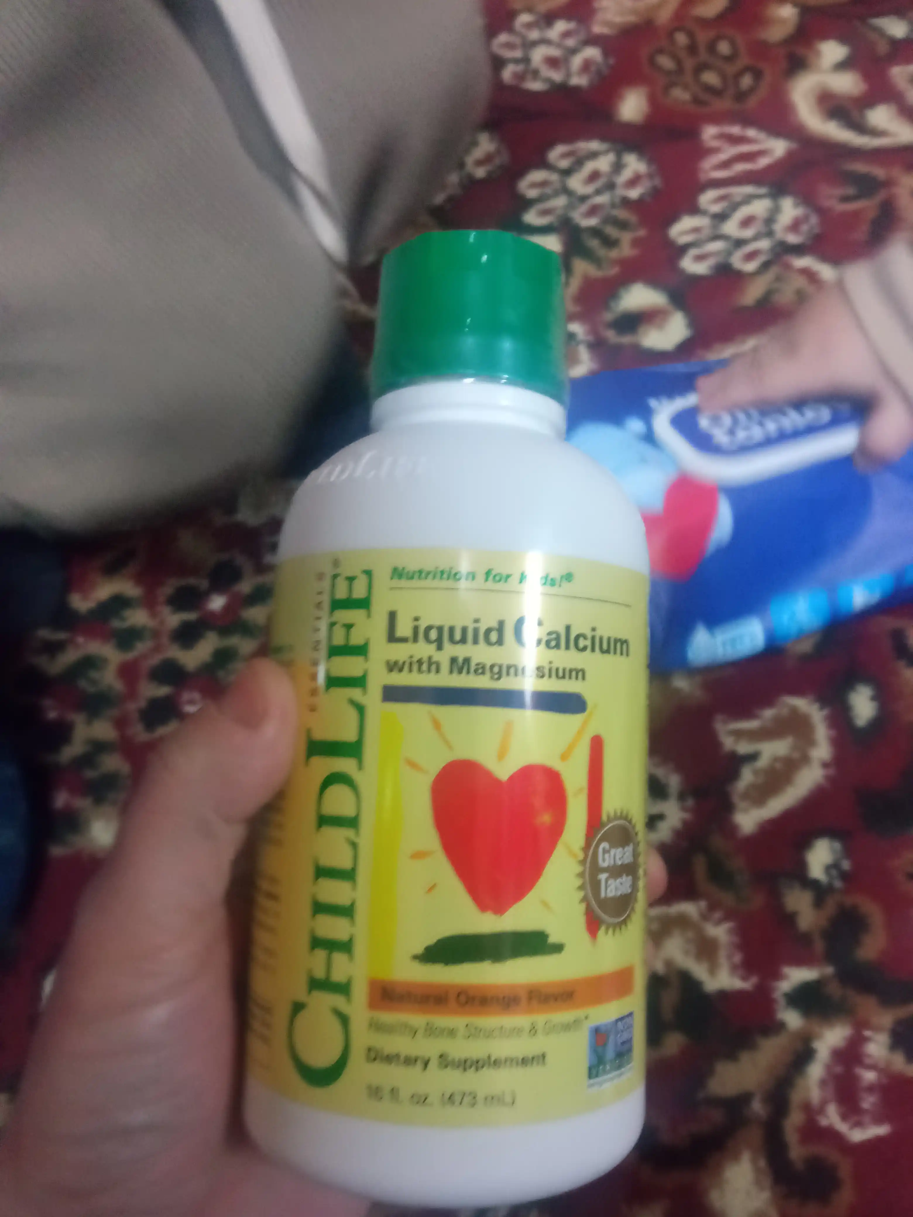 ChildLife Essentials, Suyuq Kalsiy magniy bilan, tabiiy apelsin ta'mi 473 ml
