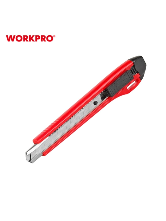 WORKPRO qurilish pichogi, neylon tutqich, zanglamaydigan pichoq, ip kesish, tugmali qul