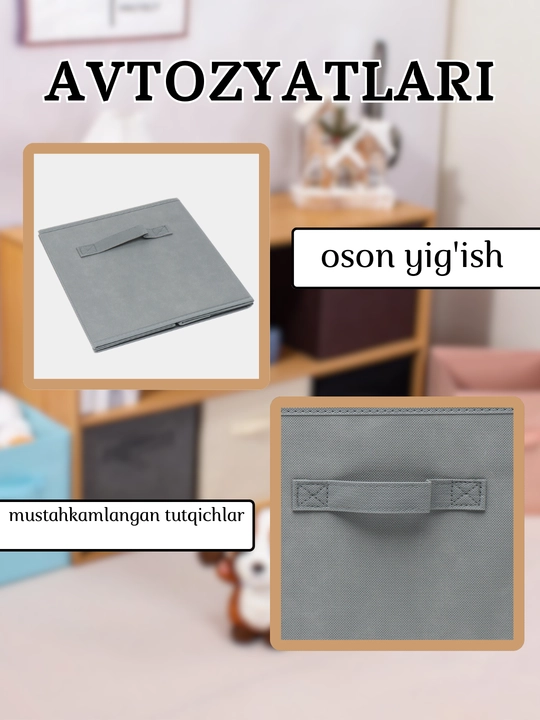 Buyum va kiyimlarni saqlash uchun organayzer qutisi