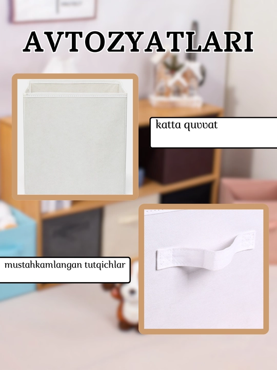 Buyum va kiyimlarni saqlash uchun organayzer qutisi
