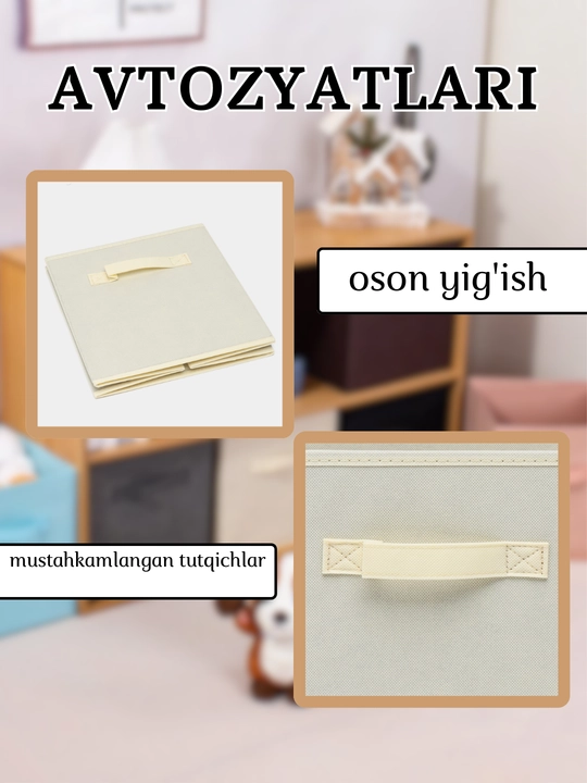 Buyum va kiyimlarni saqlash uchun organayzer qutisi