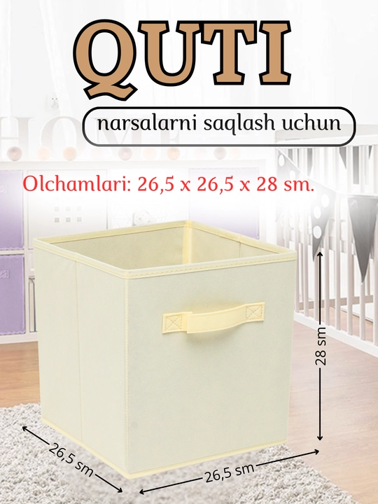 Buyum va kiyimlarni saqlash uchun organayzer qutisi
