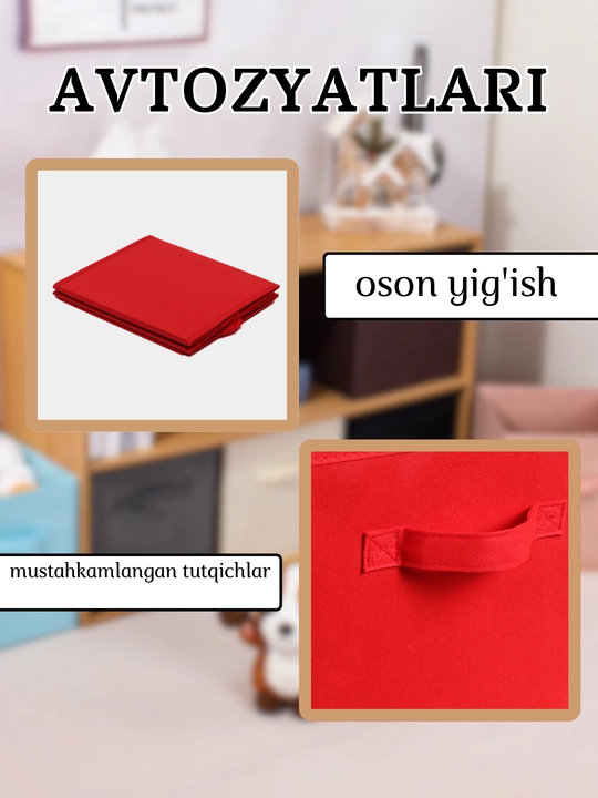 Buyum va kiyimlarni saqlash uchun organayzer qutisi