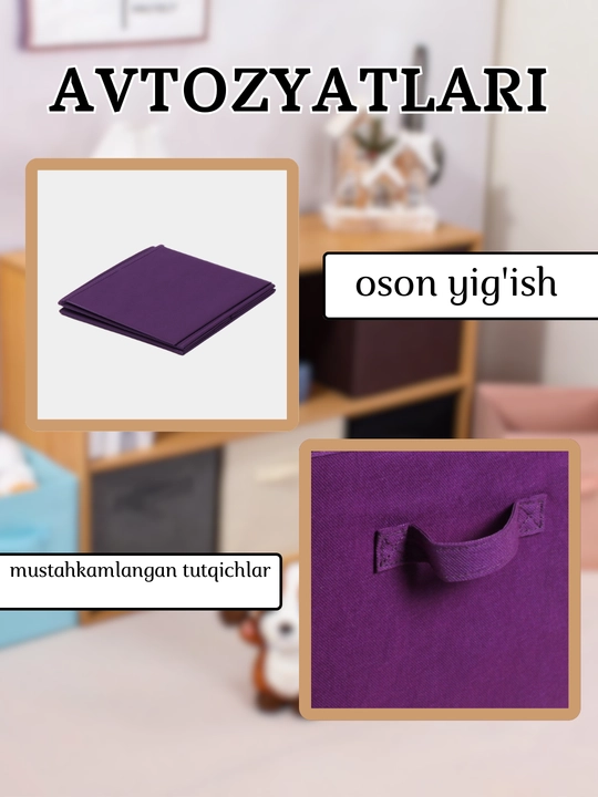 Buyum va kiyimlarni saqlash uchun organayzer qutisi