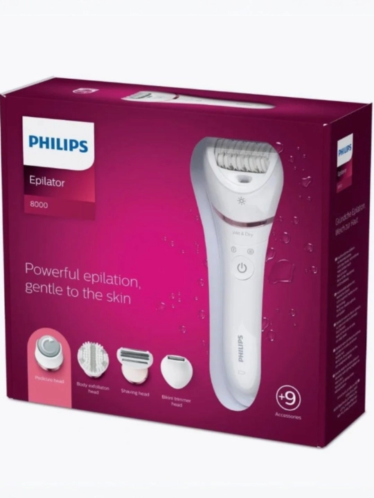 Эпилятор Philips BRE740, от аккумулятора/сети, для разных зон - 