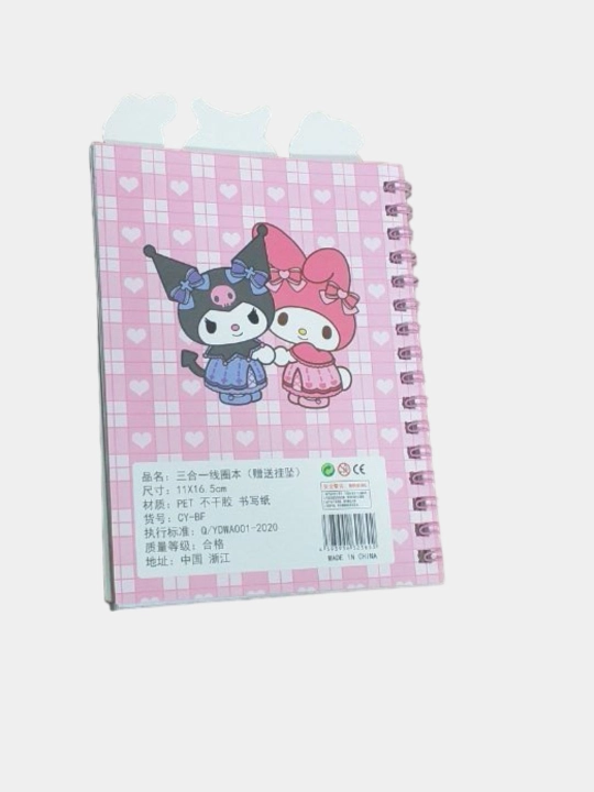Блокнот Kuromi, наборы креативной бумаги и стикеров