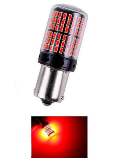 Автомобильная LED лампа, 2 - контактная, 12V, 21 / 5W — BLACK77-BOMBA21-КРАСН