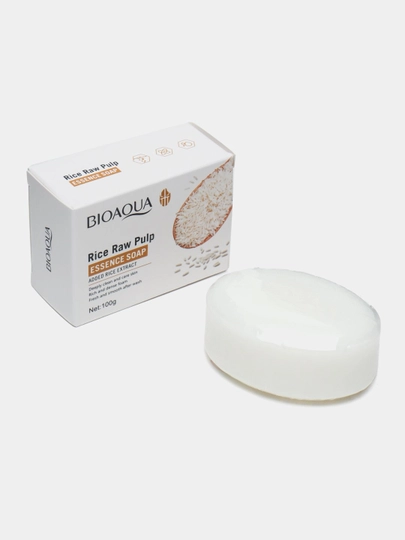 Bioaqua oqartiruvchi sovun, guruch ekstrakti bilan, yuz va tana uchun, 100 g - 
