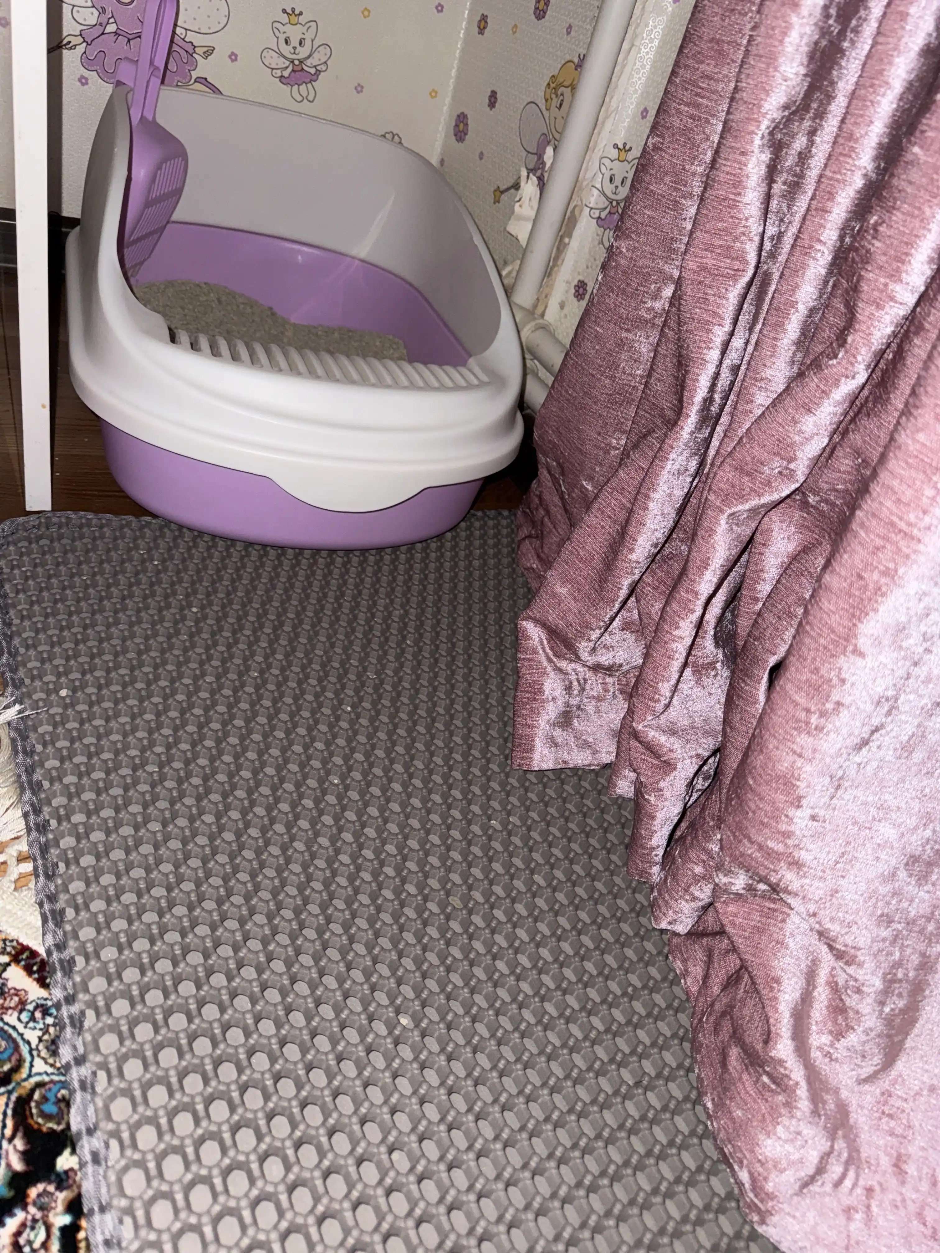Mushuklar va itlar uchun lotok va tovoq ostidagi qo‘shaloq EVA gilamchasi, 45 * 60 sm, suv o‘tkazmaydigan