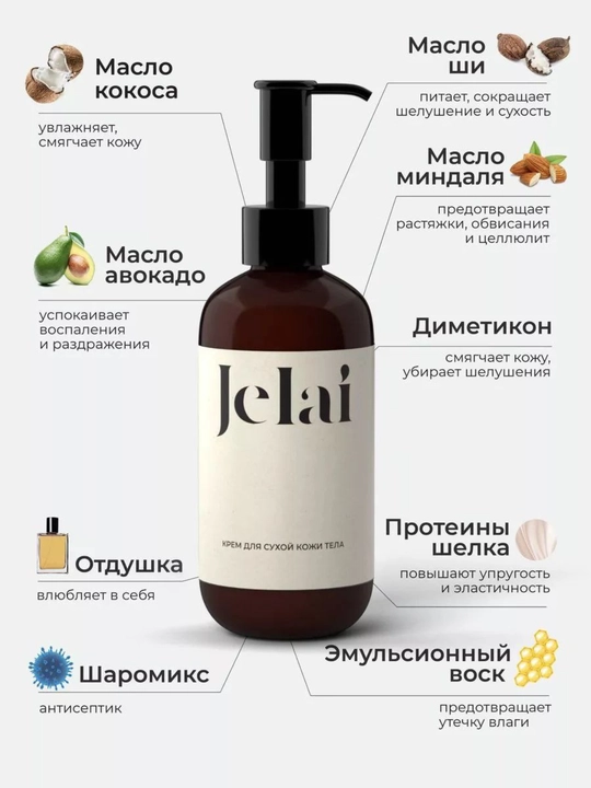 Увлажняющий парфюмированный крем для рук и тела Jelai