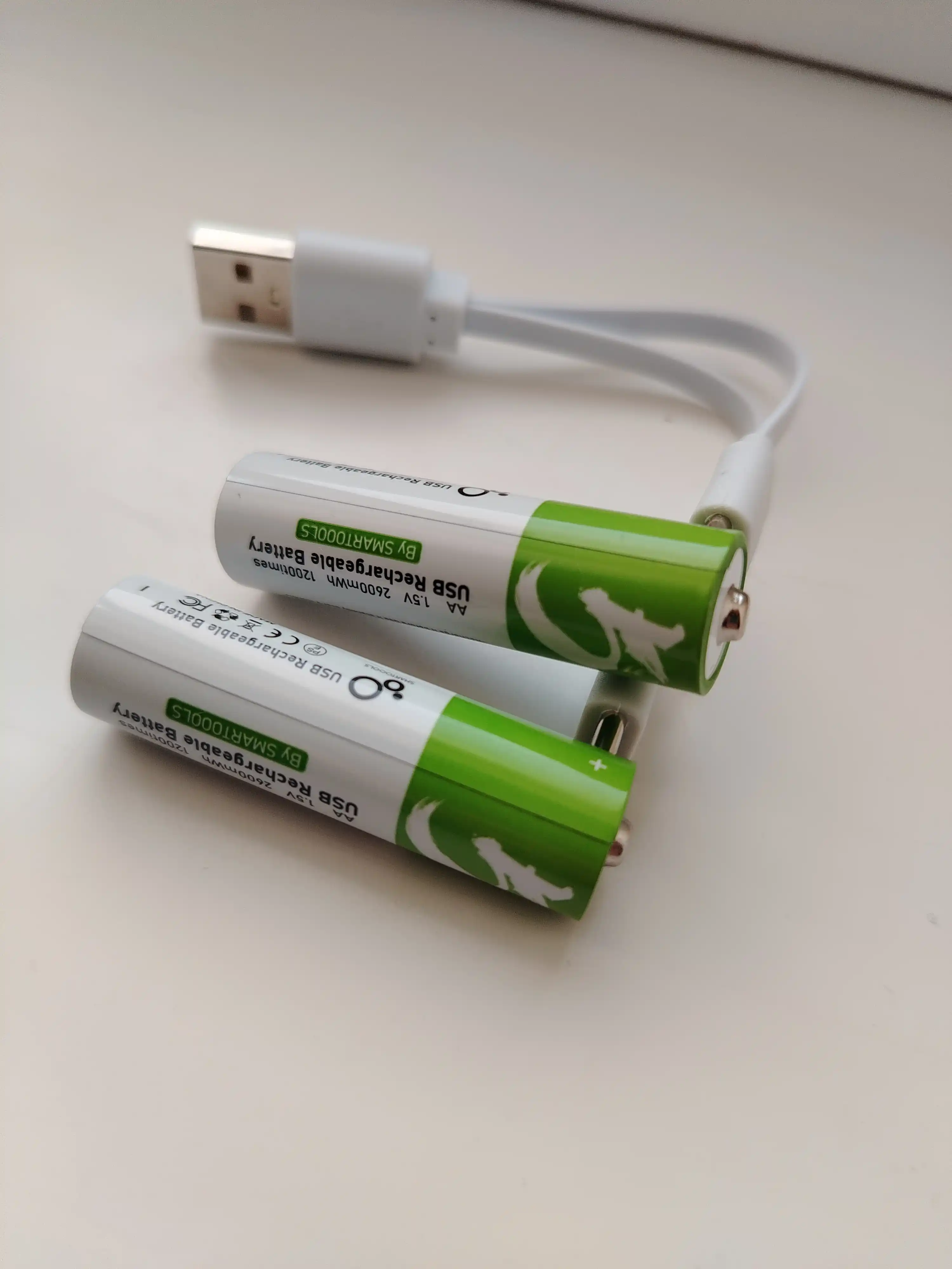 Qayta zaryadlanuvchi batareyalar AA/AAA, USB zaryadlovchi Type-C