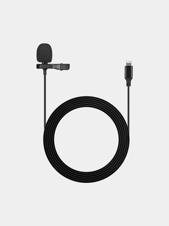 1,5 metrli ilmoqli mikrofon, iPad, iPhone 11, X, 8, 8 plus, 7, 7 plus uchun yoritish