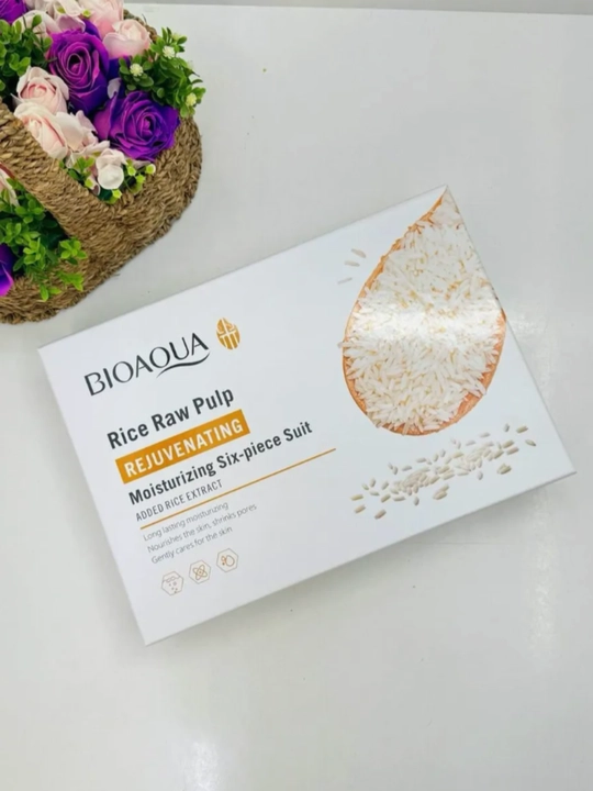 Bioaqua sovg'a kosmetika to'plami, yuz va tana parvarishi, guruch ekstrakti, 6 tasi 1