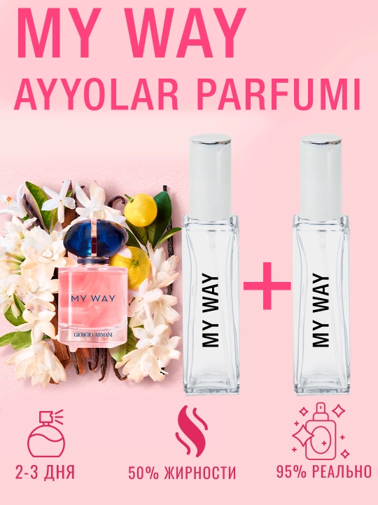 Parfyumlangan suv My Way ayollar uchun, 6 ml, 20 ml - 
