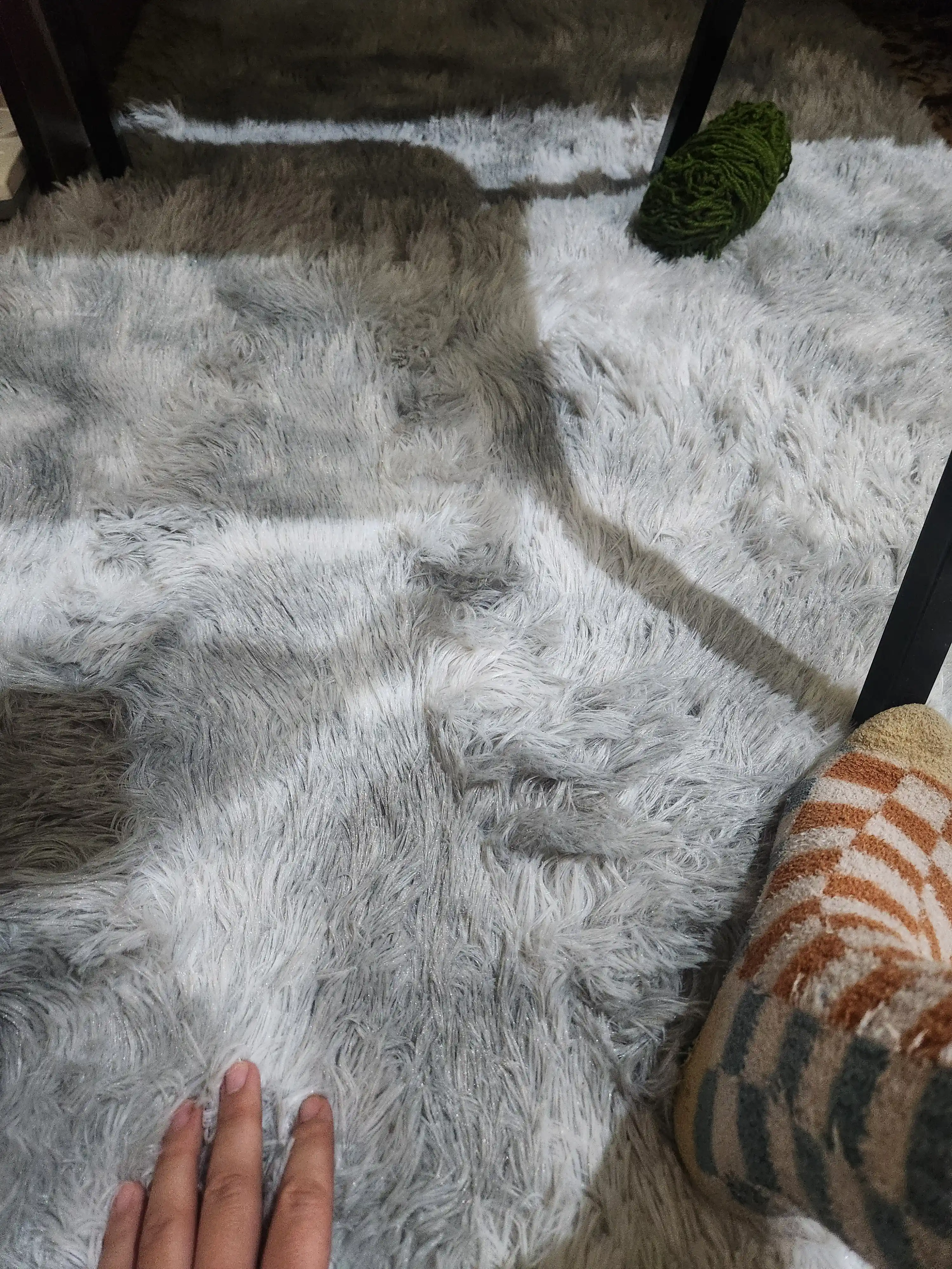 Меховой коврик на пол, ковер с длинным ворсом 3.5 см, прикроватный, комнатный декор