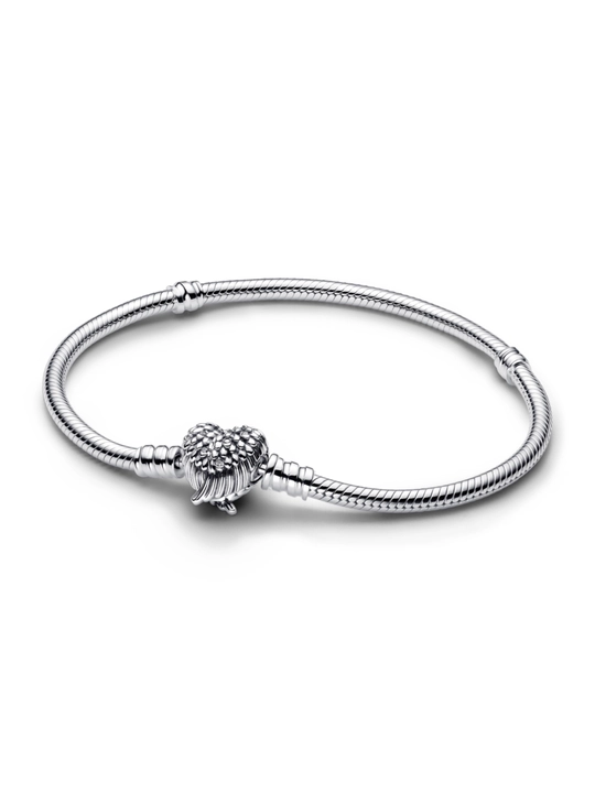 Серебряный браслет Pandora Moments Сердце и Крылья 593680C01