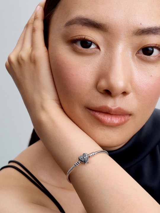 Серебряный браслет Pandora Moments Сердце и Крылья 593680C01