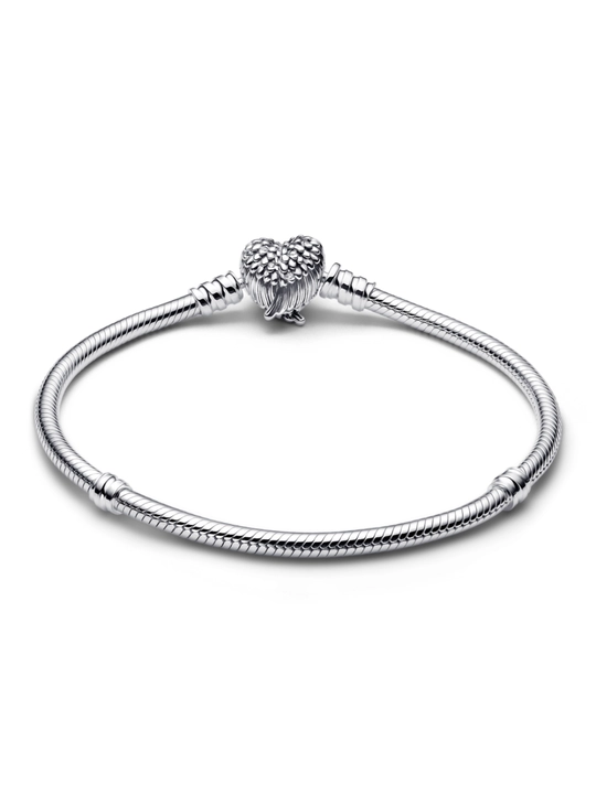 Серебряный браслет Pandora Moments Сердце и Крылья 593680C01