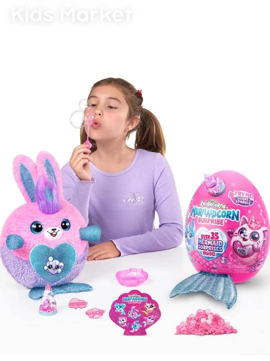 Игровой набор сюрприз Zuru Pets Alive, Mermaidcorn, игрушка яйцо, мягкая игрушка подарок