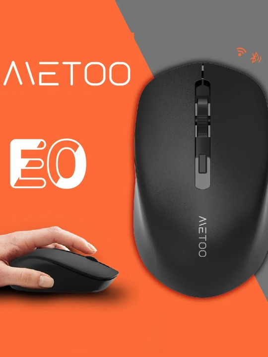 Metoo E0 2,4G + Bluetooth jim ishlovchi simsiz sichqoncha, ergonomik