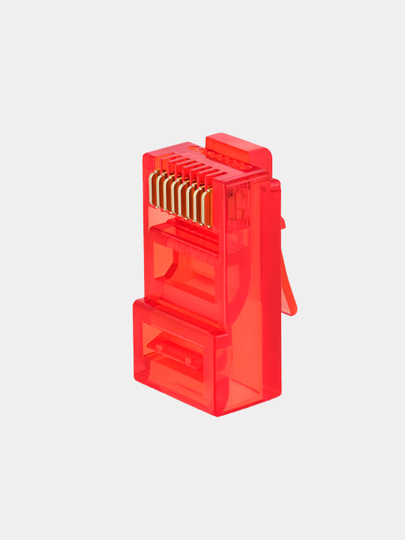 RJ45 konnektor 6-toifali, 8P8S, UTP/FTP shtekeri, kabel