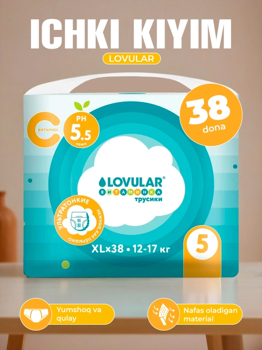 Lovular Vitaminka maxsus vitaminli parvarish bilan, tagliklar, o'lchamlar 3/4/5/6