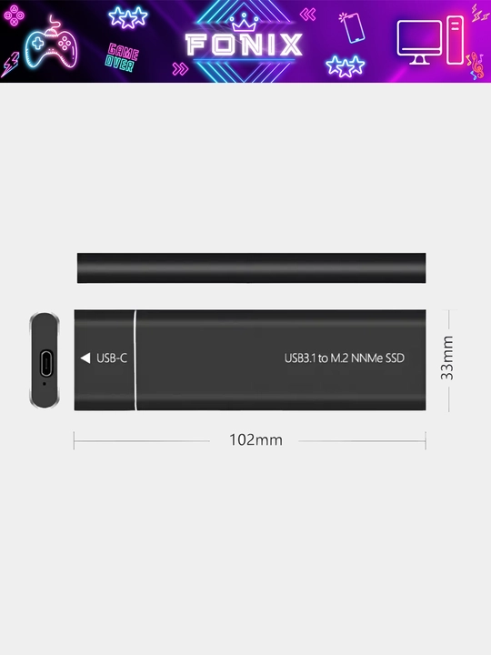 SSD m2 NVME Type-c USB disklari uchun korpus