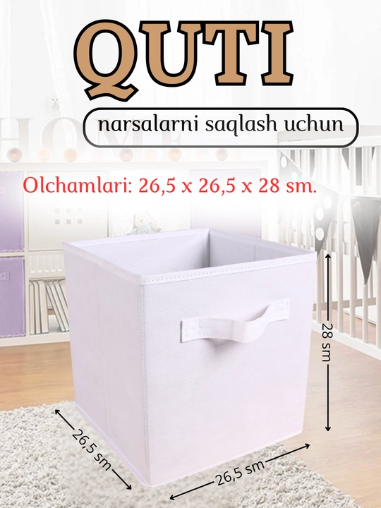 Buyum va kiyimlarni saqlash uchun organayzer qutisi