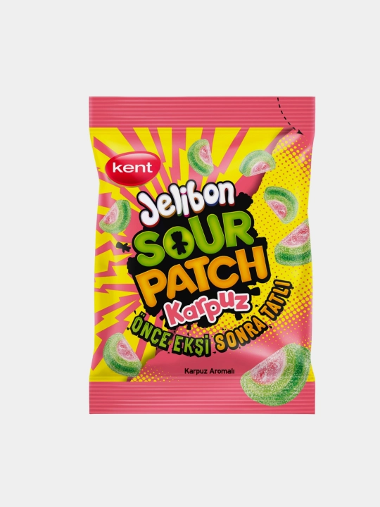 Жевательный мармелад Kent Sour Patch Karpuz, со вкусом арбуза, кислый, 80 г