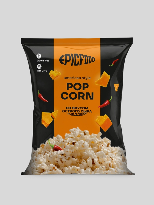 Popcorn achchiq ''Cheddar Speycey''pishloq ta'mli American style