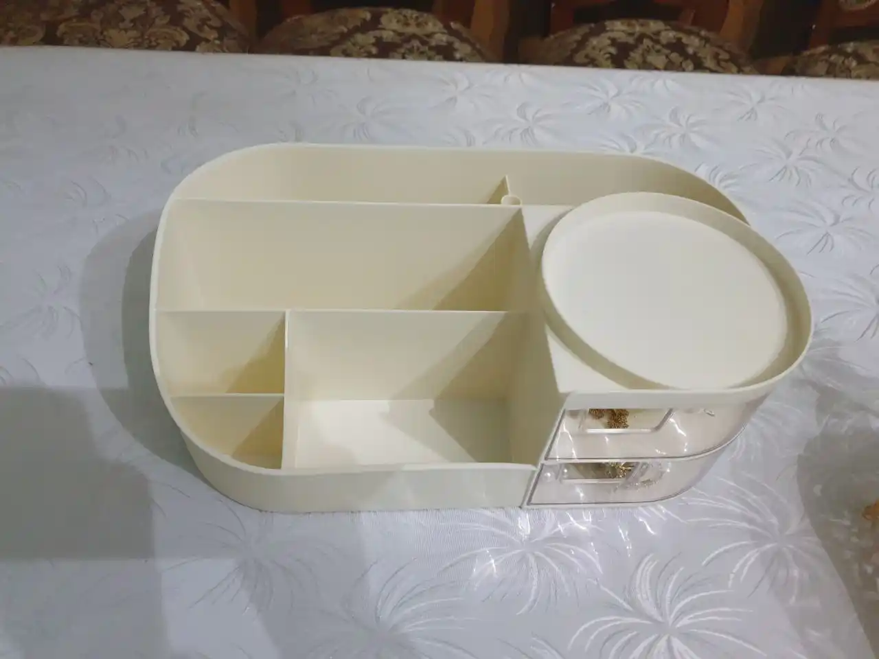 Органайзер для косметики, настольный, с зеркалом