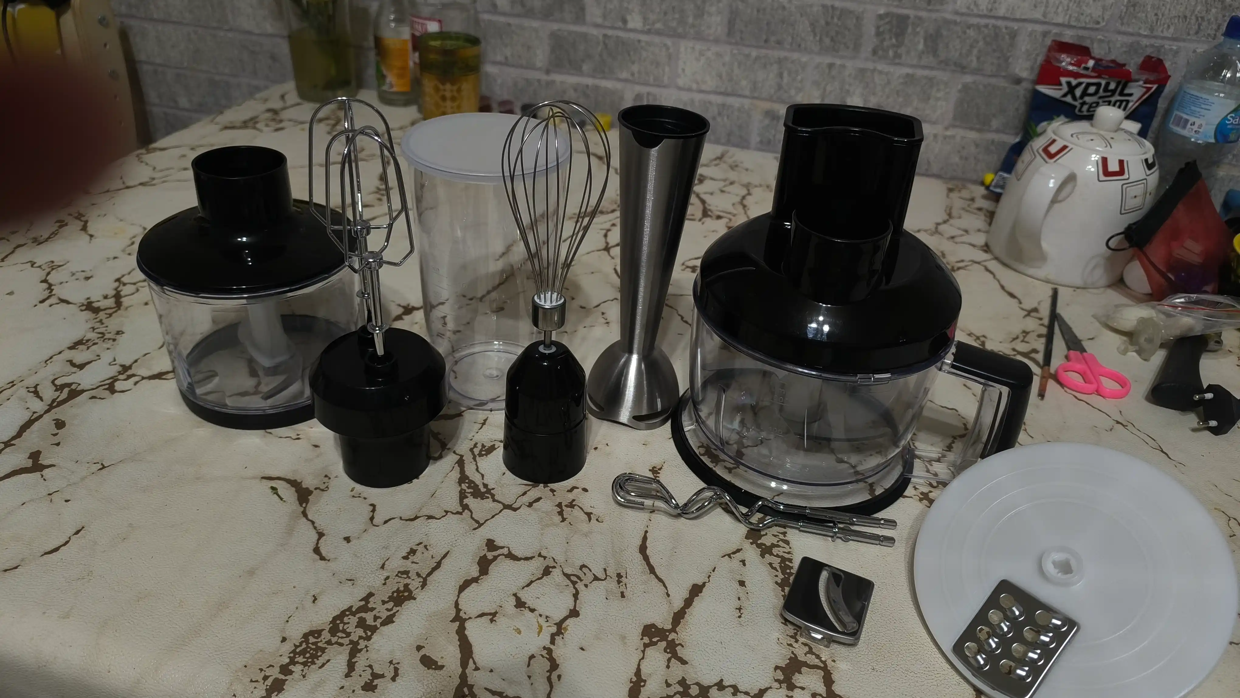 Qo'l blenderi, chopper, maydalagich, har hil naborlar, turbo rejimi 6 tezlik, 1000 Vt
