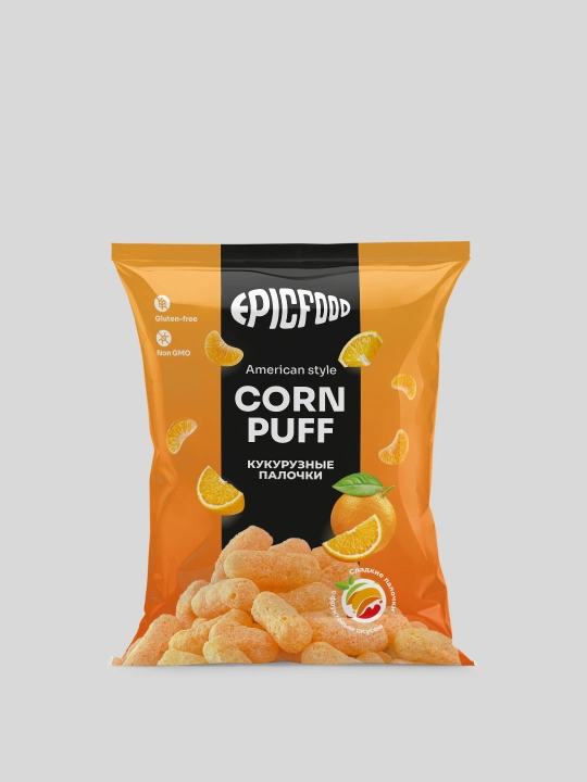 Popcorn Makkajo'hori tayoqchalari apelsin ta'mli American style - 