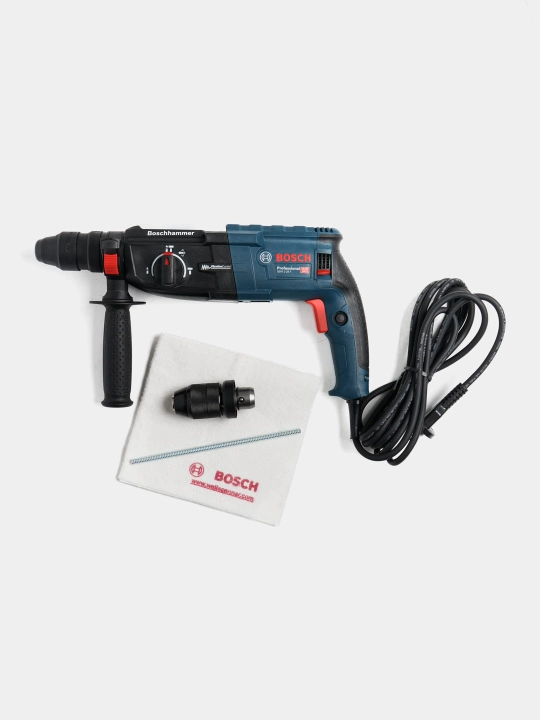 Perforator Bosch GBH 2-28 F: 2 tasi 1 da, to'plamda SDS-plus va tez qisuvchi patron