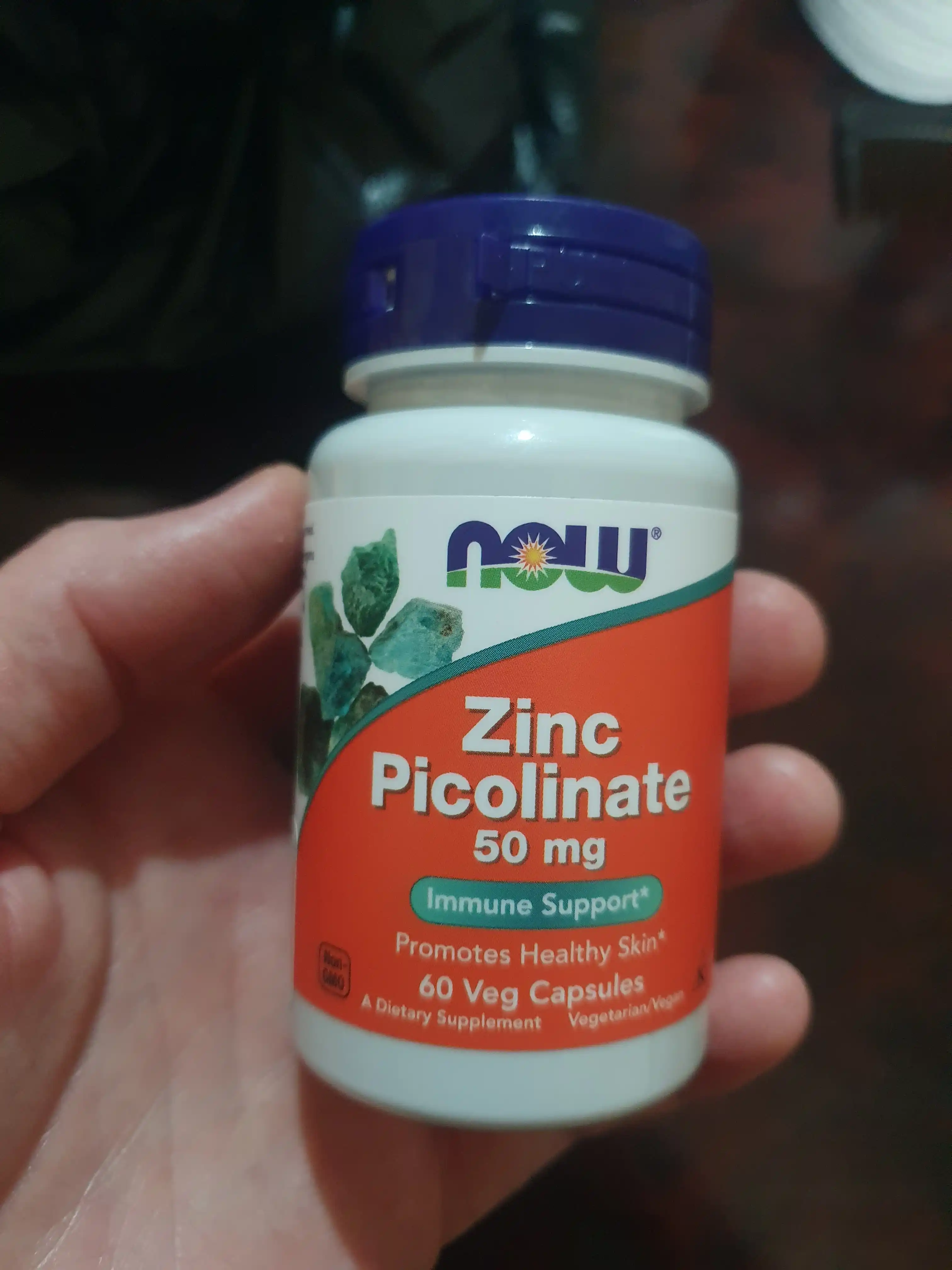Цинк пиколинат NOW Foods, 50 мг, 120 капсул, Халяль