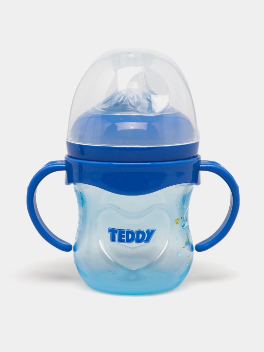 Kasha uchun bolalar butilkasi Teddy, to‘kilmaydi, ruchkali, 60, 125, 260, 330 ml