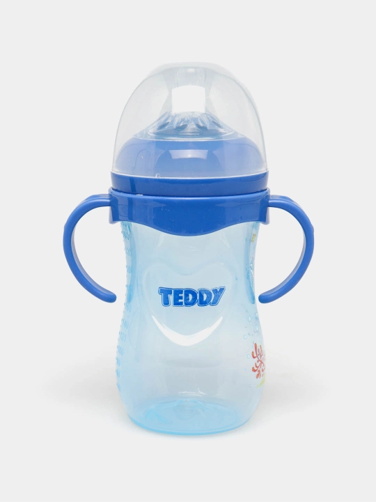 Kasha uchun bolalar butilkasi Teddy, to‘kilmaydi, ruchkali, 60, 125, 260, 330 ml