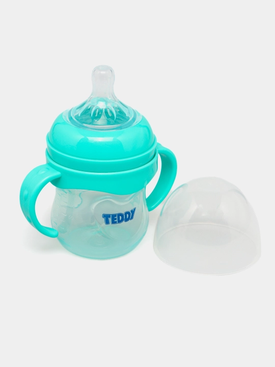 Kasha uchun bolalar butilkasi Teddy, to‘kilmaydi, ruchkali, 60, 125, 260, 330 ml