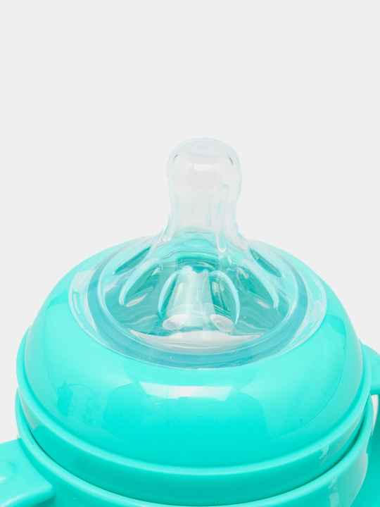 Kasha uchun bolalar butilkasi Teddy, to‘kilmaydi, ruchkali, 60, 125, 260, 330 ml