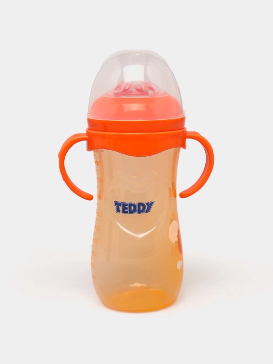 Kasha uchun bolalar butilkasi Teddy, to‘kilmaydi, ruchkali, 60, 125, 260, 330 ml