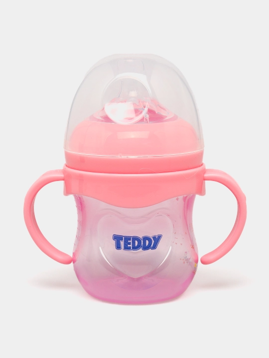 Kasha uchun bolalar butilkasi Teddy, to‘kilmaydi, ruchkali, 60, 125, 260, 330 ml